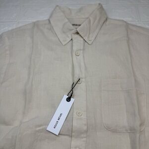 New With Tags Taylor Stitch The Jack in Vintage White Linen Shirt Size M 40
